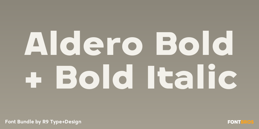 Aldero Bold + Bold Italic Poster