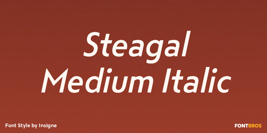 Steagal Medium Italic Font Poster #1