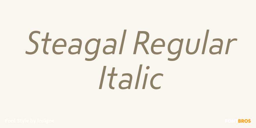 Steagal Regular Italic Font Poster #1