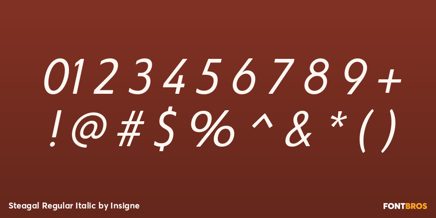 Steagal Regular Italic Font Poster #1