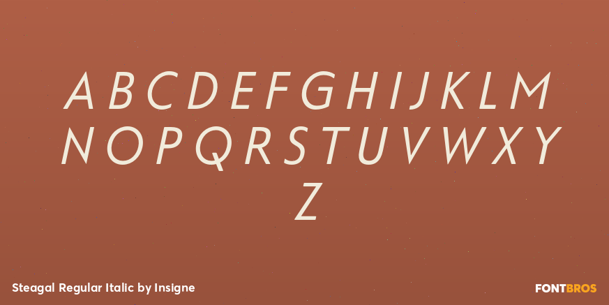 Steagal Regular Italic Font Poster #1