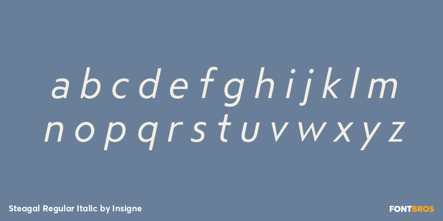Steagal Regular Italic Font Poster #1