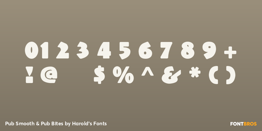 Pub Smooth & Pub Bites Font Poster #1