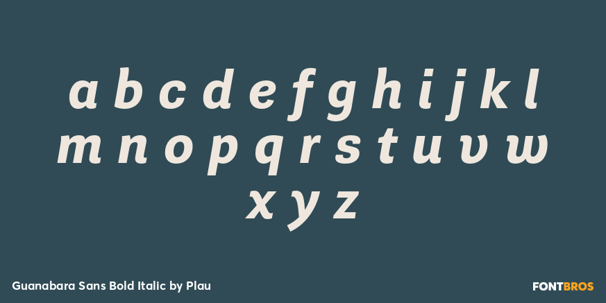 Guanabara Sans Bold Italic Font Poster #1