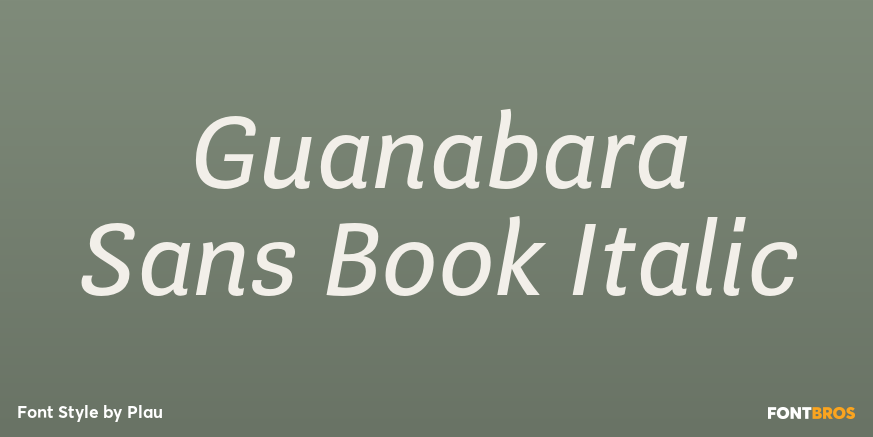 Guanabara Sans Book Italic Font Poster #1