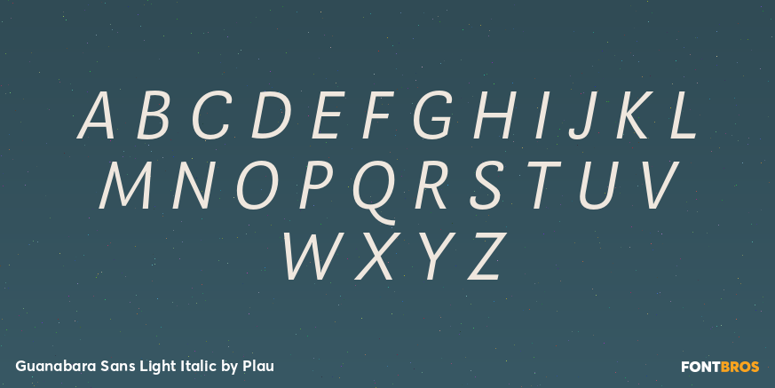 Guanabara Sans Light Italic Font Poster #2
