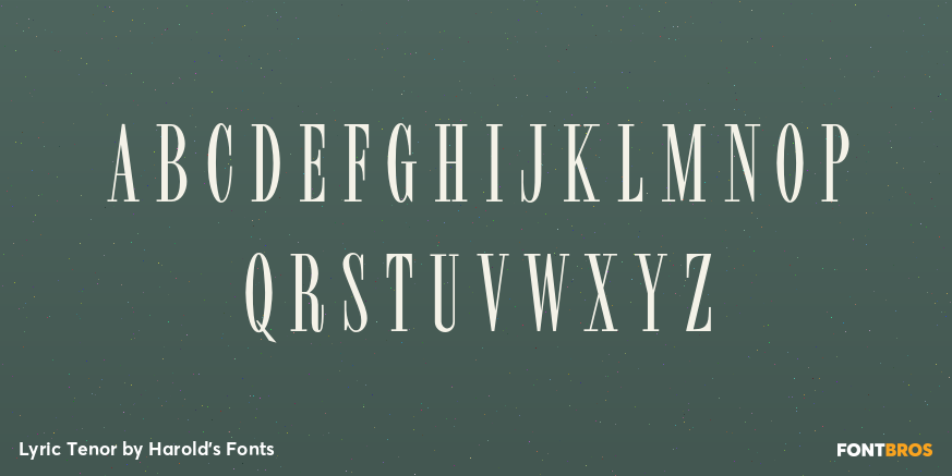 Lyric Tenor Font Poster #2