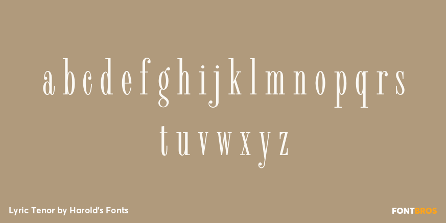 Lyric Tenor Font Poster #3