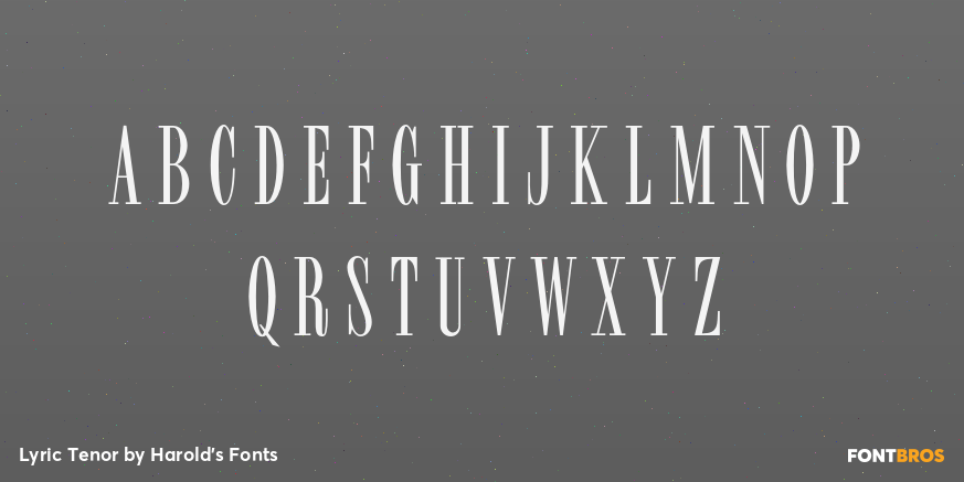 Lyric Tenor Font Poster #1