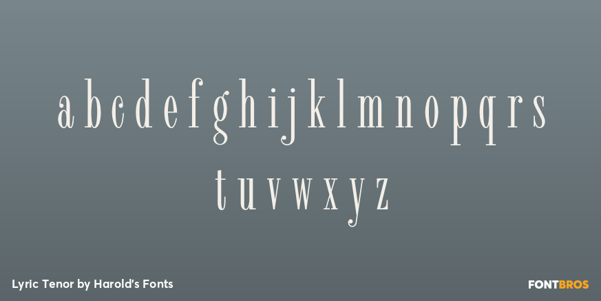 Lyric Tenor Font Poster #1