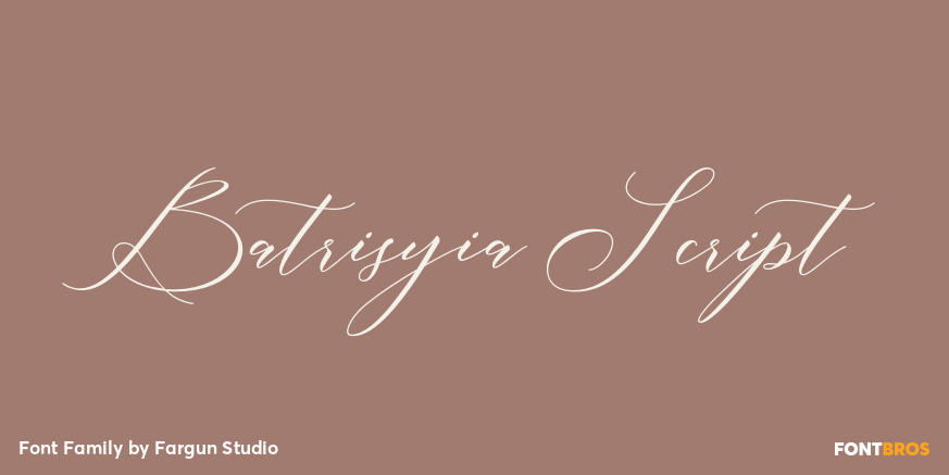 Batrisyia Script Font Poster