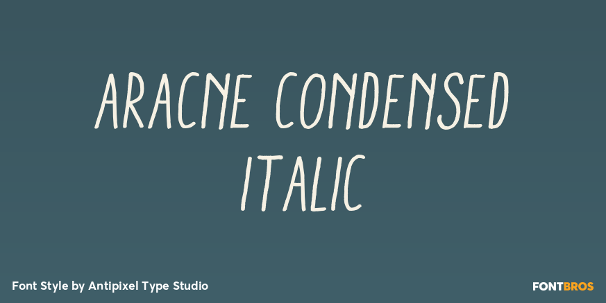 Aracne Condensed Italic Font Poster #1