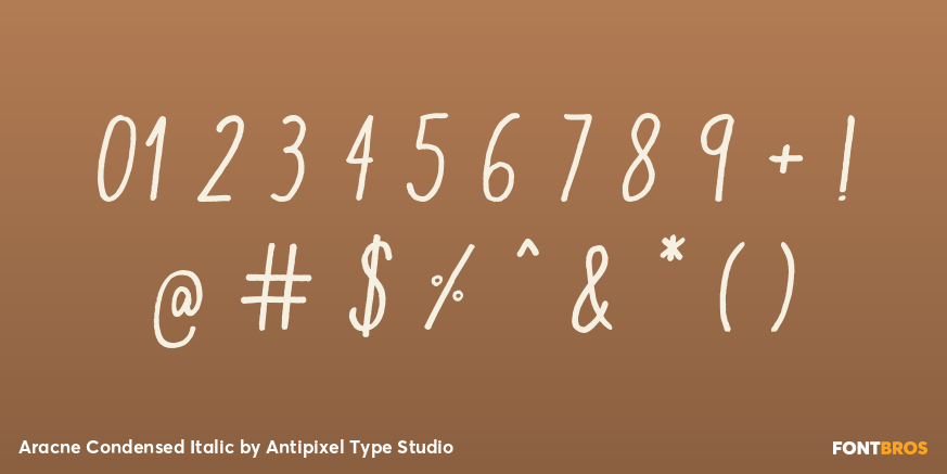 Aracne Condensed Italic Font Poster #1