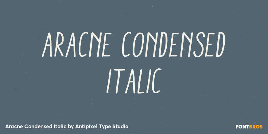 Aracne Condensed Italic Font Poster #1
