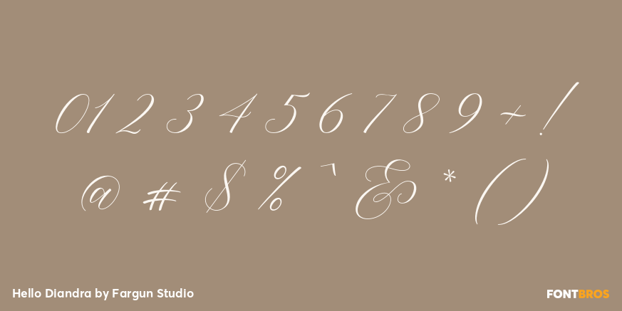 Hello Diandra Font Poster #1
