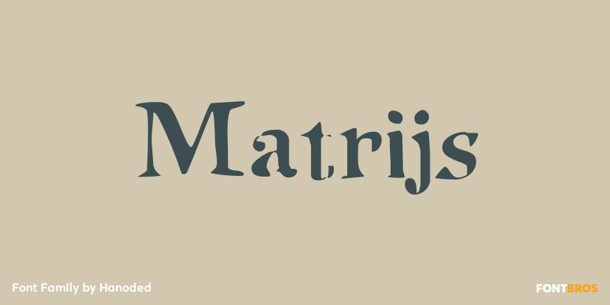 Matrijs Font Poster