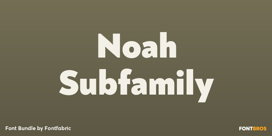 Noah Subfamily Font Poster #1