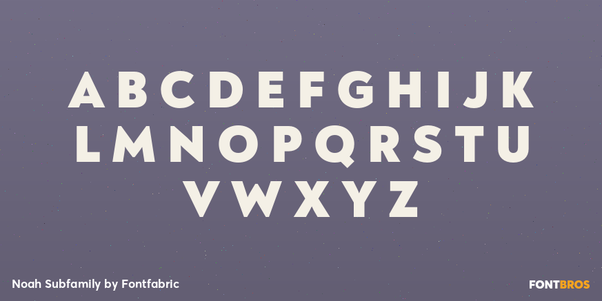 Noah Subfamily Font Poster #2