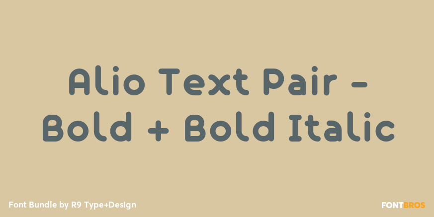 Alio Text Pair - Bold + Bold Italic Poster