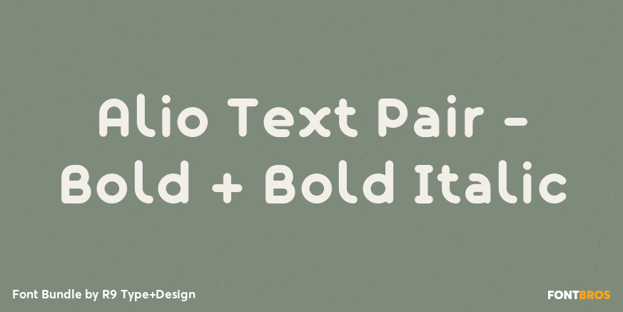 Alio Text Pair - Bold + Bold Italic Font Poster #1