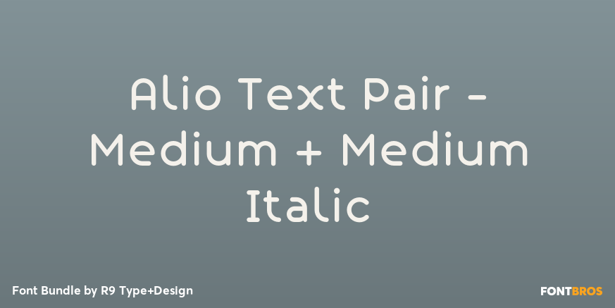 Alio Text Pair - Medium + Medium Italic Poster