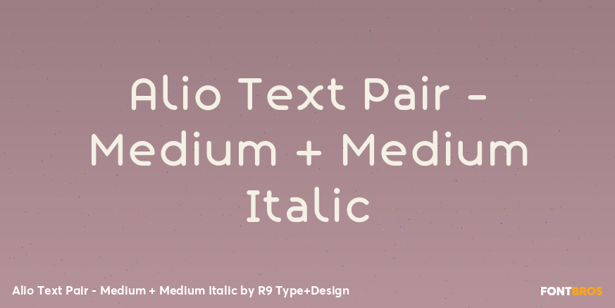 Alio Text Pair - Medium + Medium Italic Font Poster #1