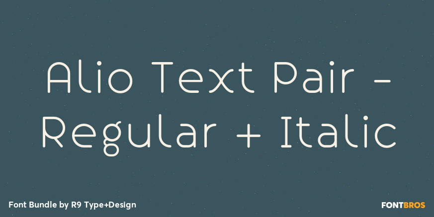 Alio Text Pair - Regular + Italic Font Poster #1