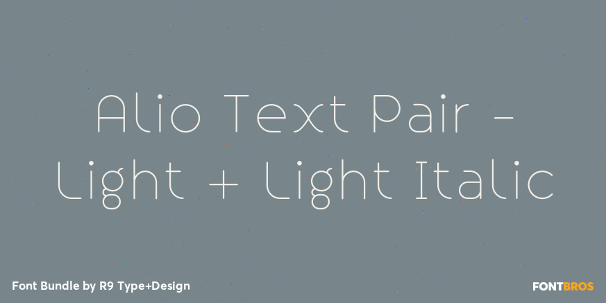 Alio Text Pair - Light + Light Italic Poster