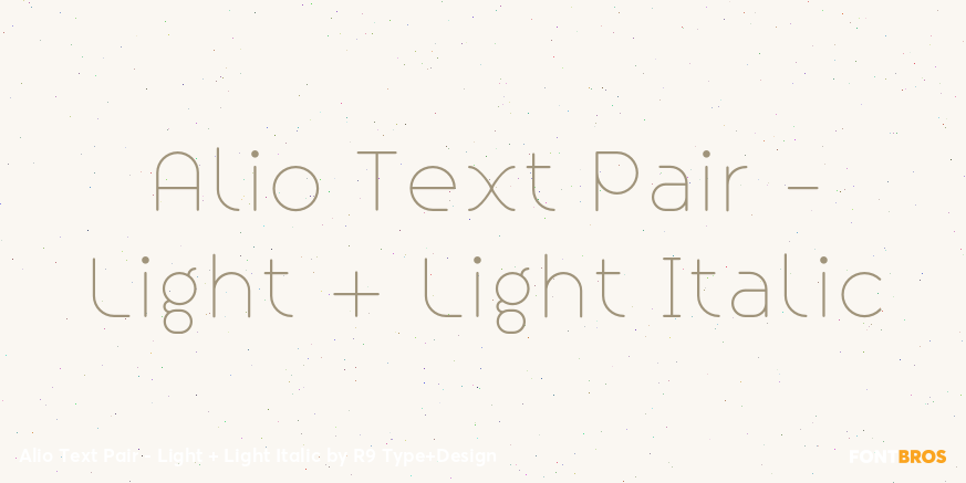Alio Text Pair - Light + Light Italic Poster