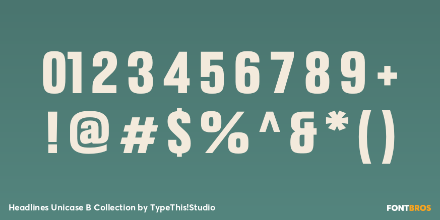 Headlines Unicase B Collection Font Poster #4
