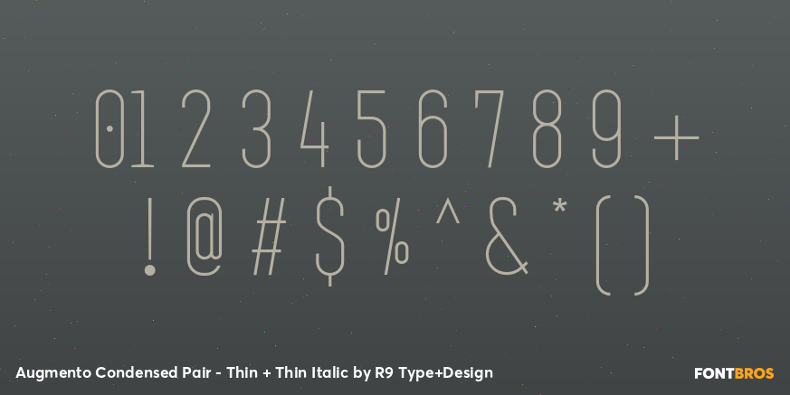 Augmento Condensed Pair - Thin + Thin Italic Font Poster #4
