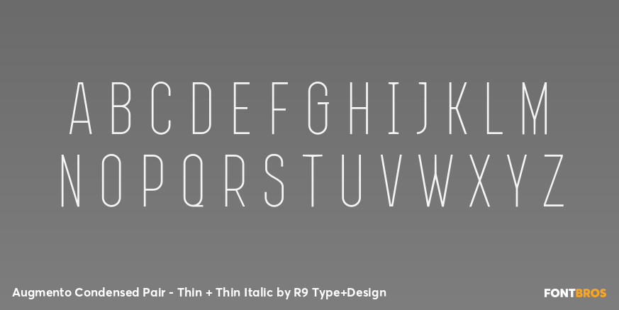 Augmento Condensed Pair - Thin + Thin Italic Font Poster #2