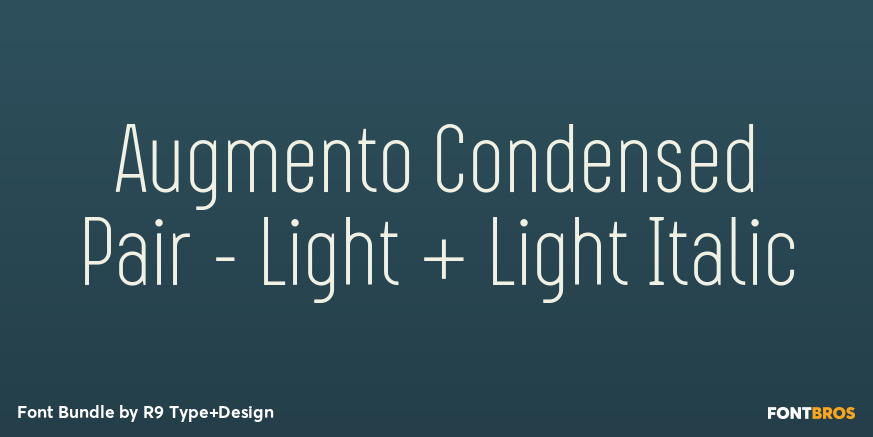 Augmento Condensed Pair - Light + Light Italic Poster