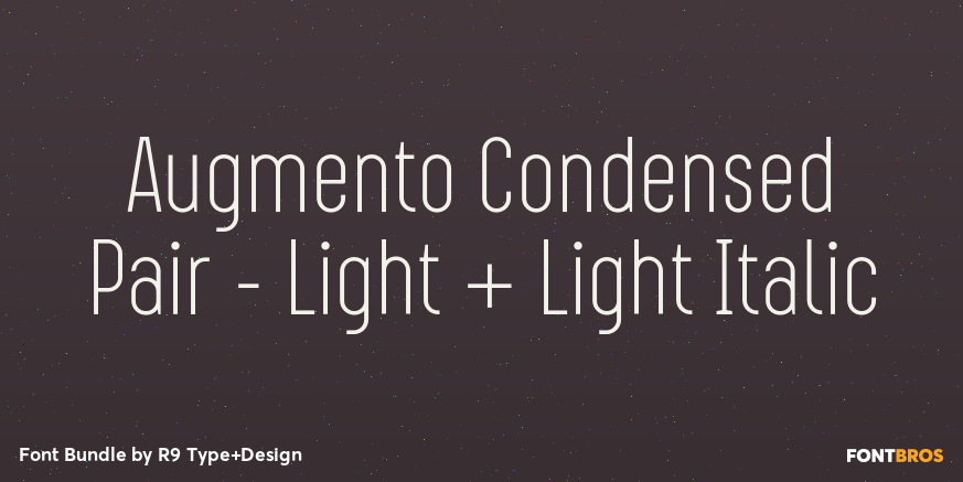 Augmento Condensed Pair - Light + Light Italic Poster
