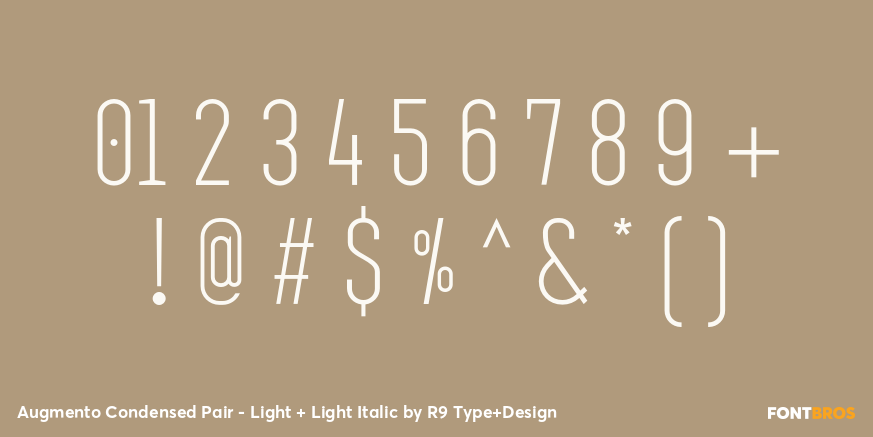 Augmento Condensed Pair - Light + Light Italic Font Poster #4