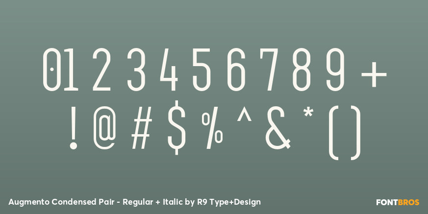 Augmento Condensed Pair - Regular + Italic Font Poster #4