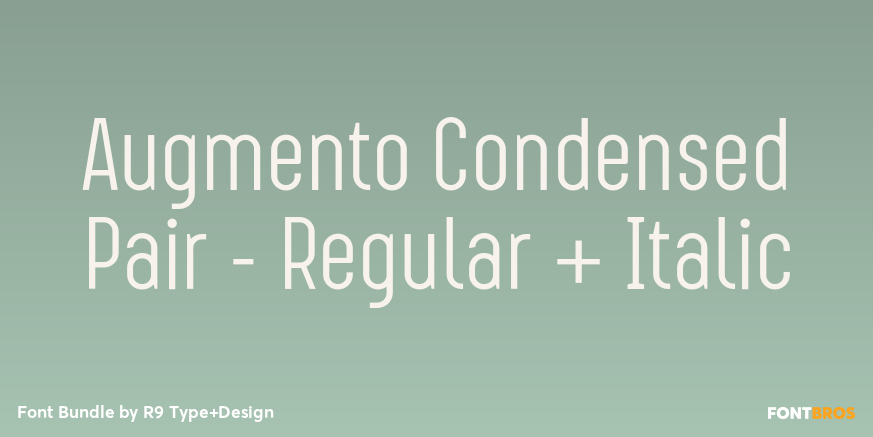 Augmento Condensed Pair - Regular + Italic Font Poster #1