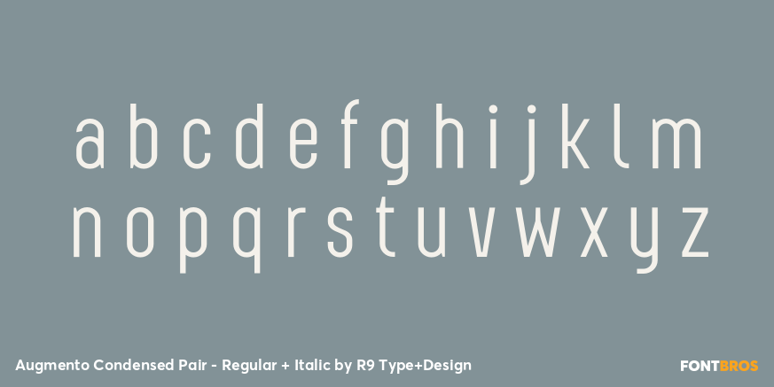 Augmento Condensed Pair - Regular + Italic Font Poster #3