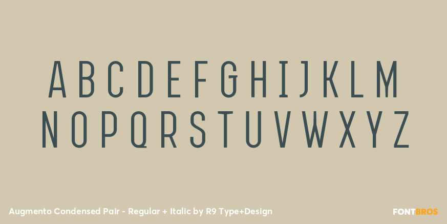 Augmento Condensed Pair - Regular + Italic Font Poster #2