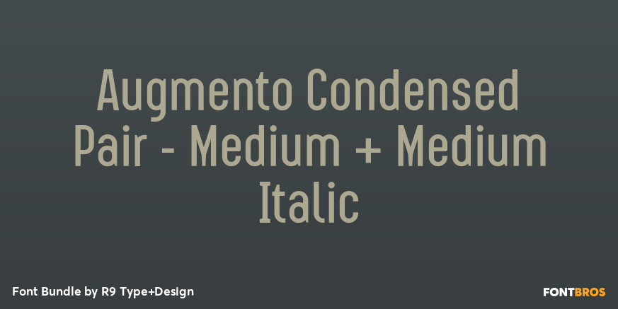 Augmento Condensed Pair - Medium + Medium Italic Poster