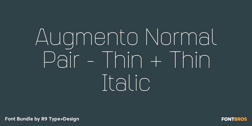 Augmento Normal Pair - Thin + Thin Italic Font Poster #1