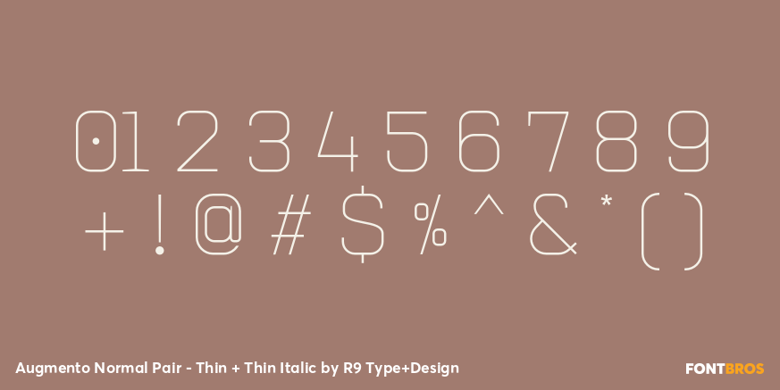 Augmento Normal Pair - Thin + Thin Italic Font Poster #4