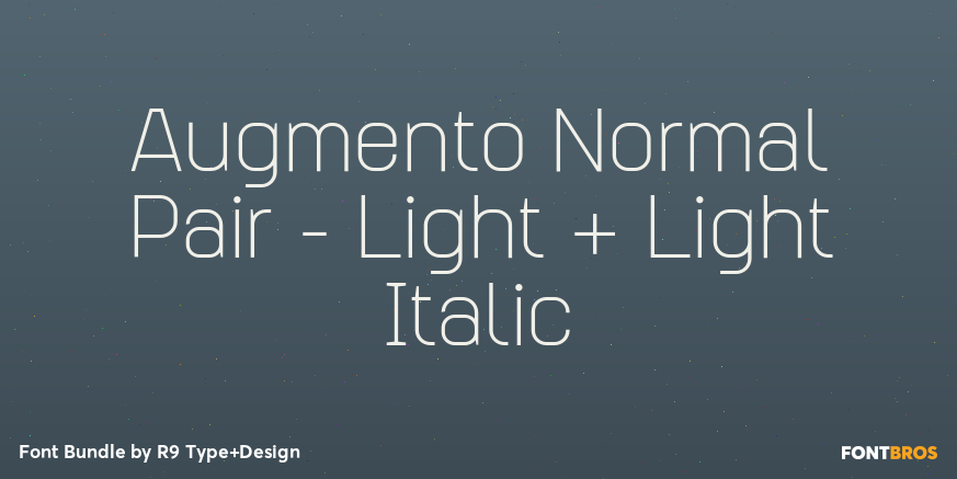 Augmento Normal Pair - Light + Light Italic Poster
