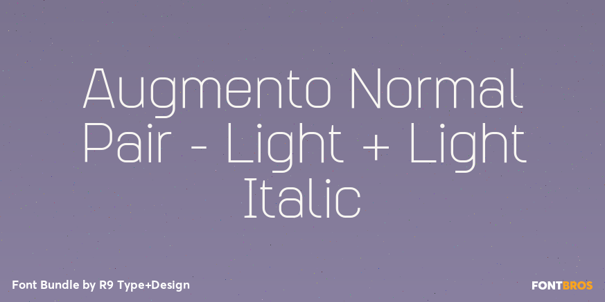 Augmento Normal Pair - Light + Light Italic Poster