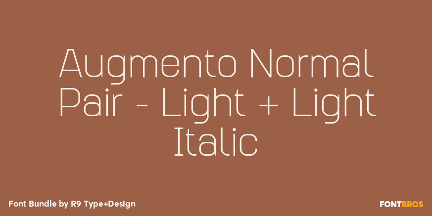 Augmento Normal Pair - Light + Light Italic Poster