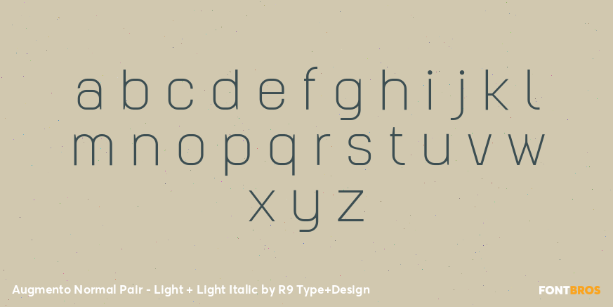 Augmento Normal Pair - Light + Light Italic Font Poster #3