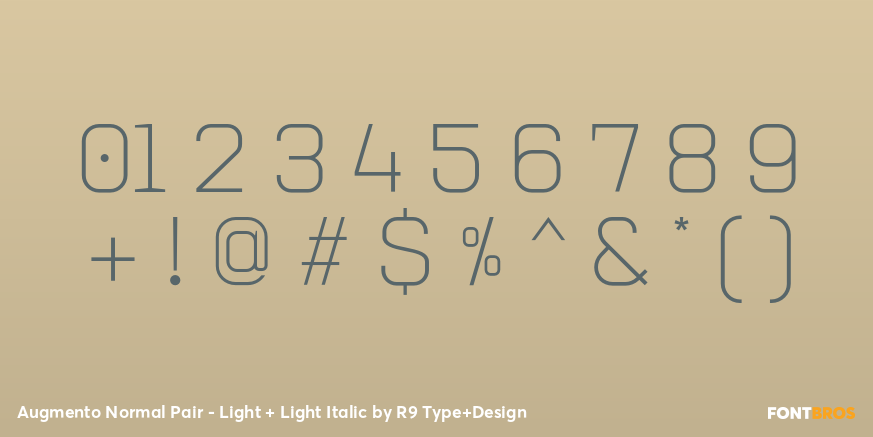 Augmento Normal Pair - Light + Light Italic Font Poster #4
