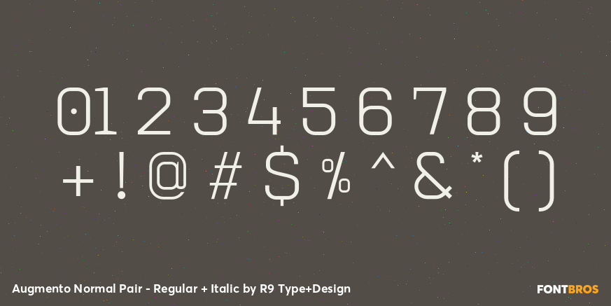 Augmento Normal Pair - Regular + Italic Font Poster #4