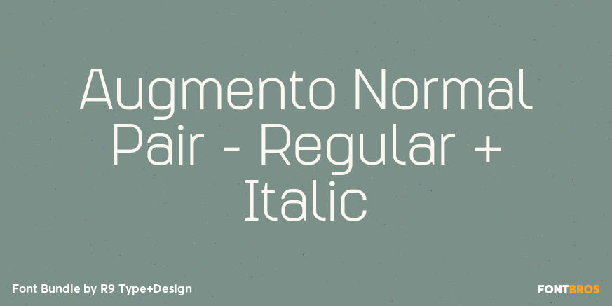 Augmento Normal Pair - Regular + Italic Font Poster #1