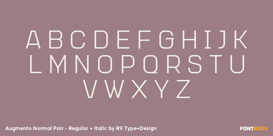 Augmento Normal Pair - Regular + Italic Font Poster #2